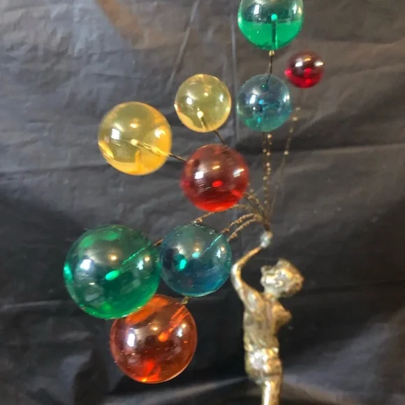 Curtis Jere art sculpture 1969 bronze boy with 9 balloons 🎈 signed & dated - Picture 3 of 9